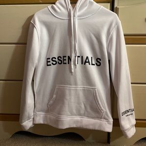 Essentials White Hoodie